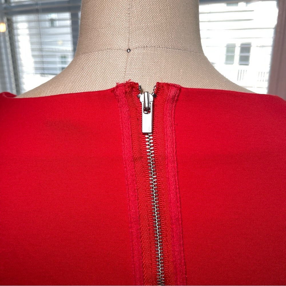 J.Crew Red Ponte Mini Dress Work Holiday Date Night XXS - Picture 7 of 13